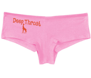 Deepthroat - Funny Giraffe Logo - Pink Boy Short