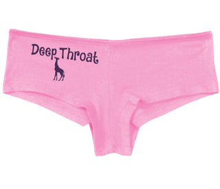 Deepthroat - Funny Giraffe Logo - Pink Boy Short