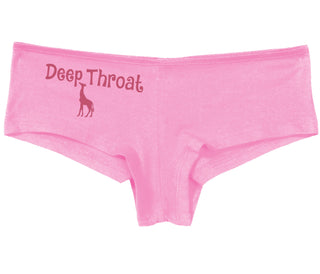 Deepthroat - Funny Giraffe Logo - Pink Boy Short
