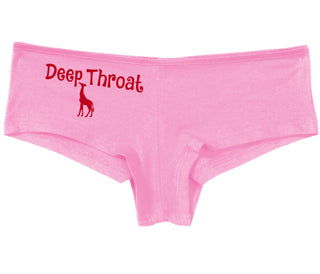 Deepthroat - Funny Giraffe Logo - Pink Boy Short