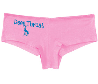 Deepthroat - Funny Giraffe Logo - Pink Boy Short
