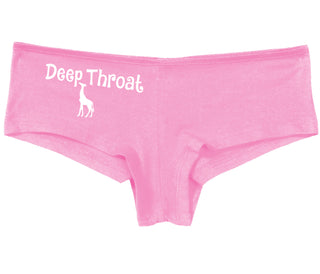Deepthroat - Funny Giraffe Logo - Pink Boy Short