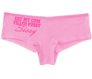 Eat My Cum Filled Pussy Sissy  Cuck - Pink Boy Short
