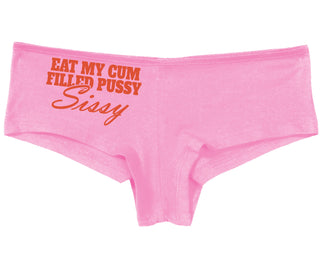 Eat My Cum Filled Pussy Sissy  Cuck - Pink Boy Short