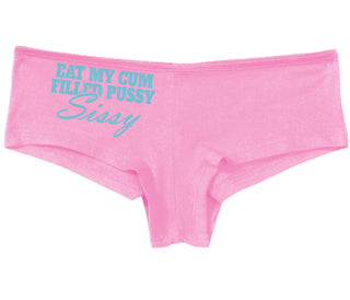 Eat My Cum Filled Pussy Sissy  Cuck - Pink Boy Short