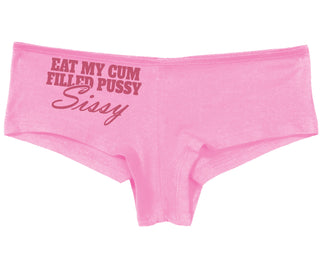 Eat My Cum Filled Pussy Sissy  Cuck - Pink Boy Short