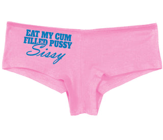 Eat My Cum Filled Pussy Sissy  Cuck - Pink Boy Short