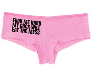 Fuck Me Hard Cuck Will Eat The Mess - Pink Boy Short