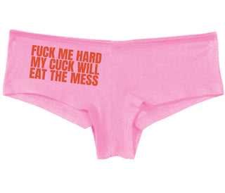 Fuck Me Hard Cuck Will Eat The Mess - Pink Boy Short