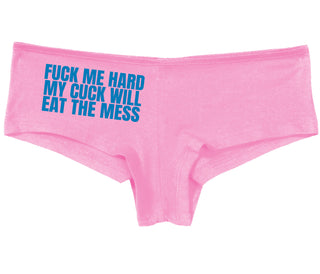 Fuck Me Hard Cuck Will Eat The Mess - Pink Boy Short