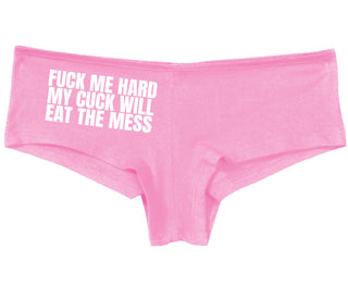 Fuck Me Hard Cuck Will Eat The Mess - Pink Boy Short