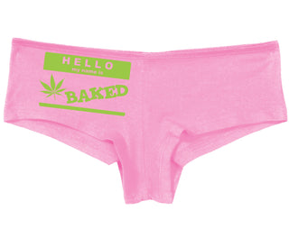 Hello My Name Is Baked - Pink Boy Short