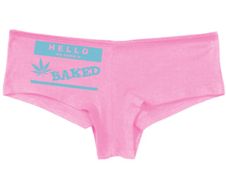 Hello My Name Is Baked - Pink Boy Short