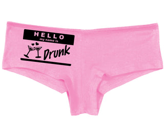 Hello My Name Is Drunk - Pink Boy Short