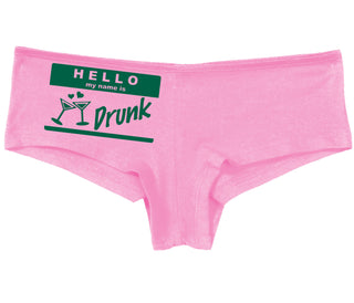Hello My Name Is Drunk - Pink Boy Short