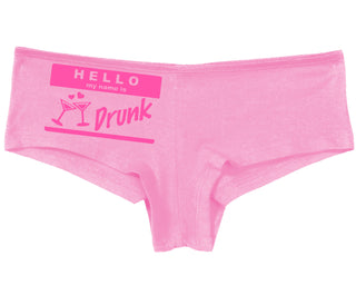 Hello My Name Is Drunk - Pink Boy Short