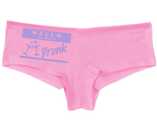 Hello My Name Is Drunk - Pink Boy Short