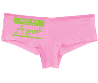 Hello My Name Is Drunk - Pink Boy Short