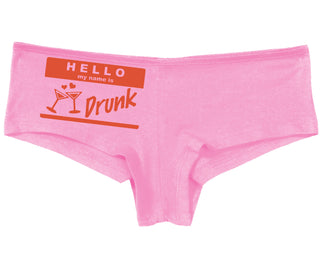 Hello My Name Is Drunk - Pink Boy Short