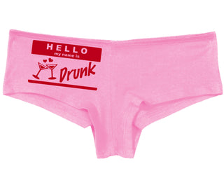 Hello My Name Is Drunk - Pink Boy Short
