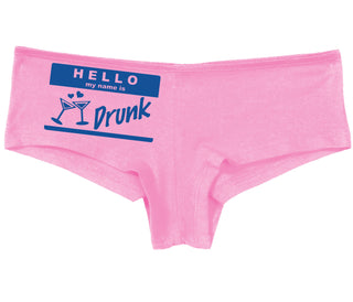 Hello My Name Is Drunk - Pink Boy Short