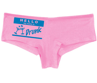 Hello My Name Is Drunk - Pink Boy Short