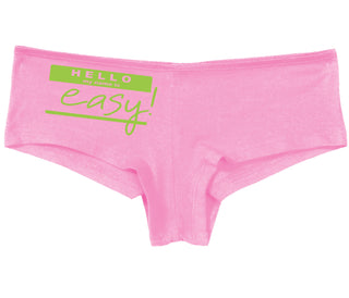 Hello My Name Is Easy - Pink Boy Short