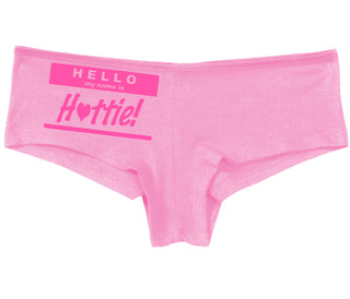 Hello My Name Is Hottie - Pink Boy Short