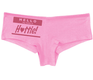 Hello My Name Is Hottie - Pink Boy Short