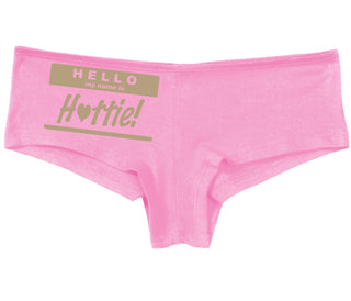 Hello My Name Is Hottie - Pink Boy Short