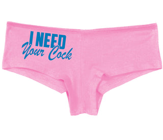 I Need Your Cock - Pink Boy Short