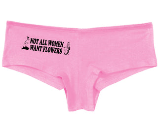 Not All Women Want Flowers - Pink Boy Short