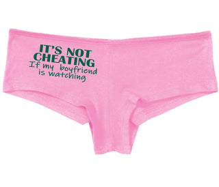 It’s Not Cheating If My Boyfriend Watches - Pink Boy Short