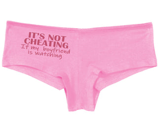 It’s Not Cheating If My Boyfriend Watches - Pink Boy Short