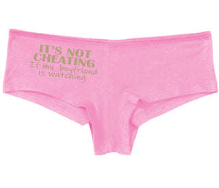 It’s Not Cheating If My Boyfriend Watches - Pink Boy Short