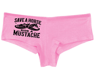 Save A Horse Ride A Mustache - Pink Boy Short