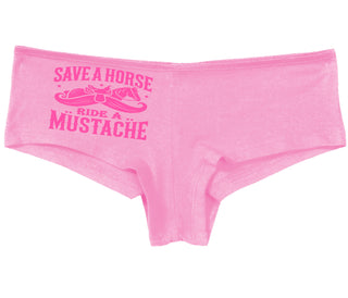 Save A Horse Ride A Mustache - Pink Boy Short