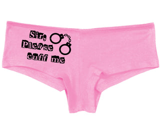 Sir Please Cuff Me - Pink Boy Short