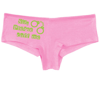 Sir Please Cuff Me - Pink Boy Short