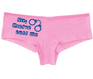 Sir Please Cuff Me - Pink Boy Short
