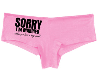 Sorry I'm Married Unless You Have A Huge Cock - Pink Boy Short