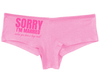 Sorry I'm Married Unless You Have A Huge Cock - Pink Boy Short