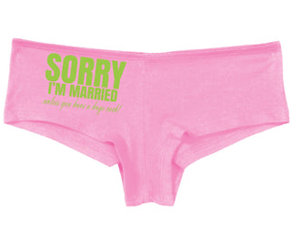 Sorry I'm Married Unless You Have A Huge Cock - Pink Boy Short