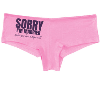 Sorry I'm Married Unless You Have A Huge Cock - Pink Boy Short