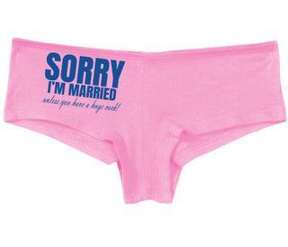 Sorry I'm Married Unless You Have A Huge Cock - Pink Boy Short