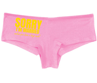 Sorry I'm Married Unless You Have A Huge Cock - Pink Boy Short