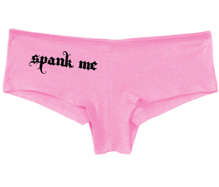 Spank Me - Goth Font - Pink Boy Short