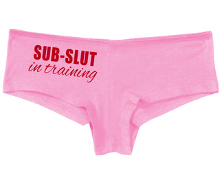 Sub Slut In Training - Pink Boy Short