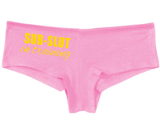 Sub Slut In Training - Pink Boy Short