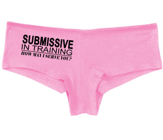 Submissive In Training How May I Serve You - Pink Boy Short